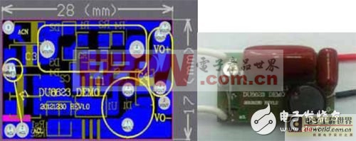 基于DU8623芯片的無電解電容3W非斷絕球泡燈方案（電子工程專輯）