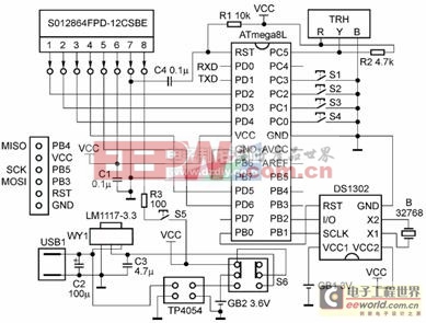 利用無字庫12864液晶模塊建造溫濕度計